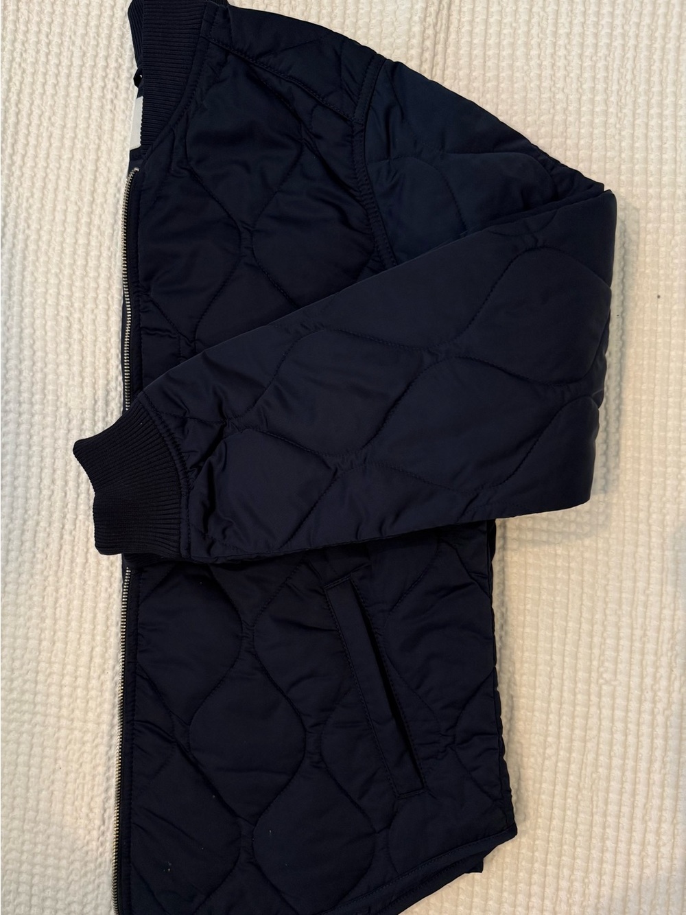 Old Navy Navy Quilted Bomber Jacket - Picture 3 of 4